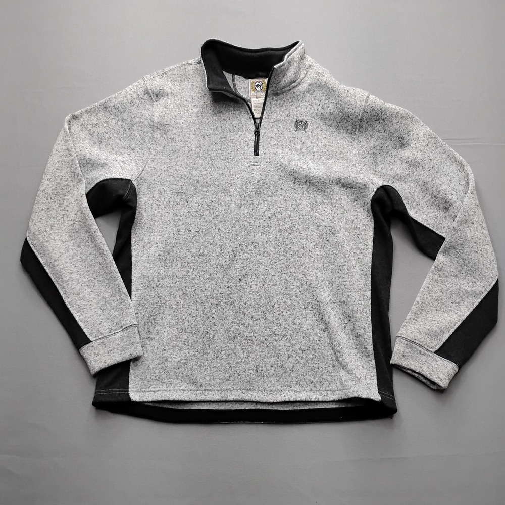 Cinch Mens XL Grey Heather Quarter Zip Sweater Fleece Pullover